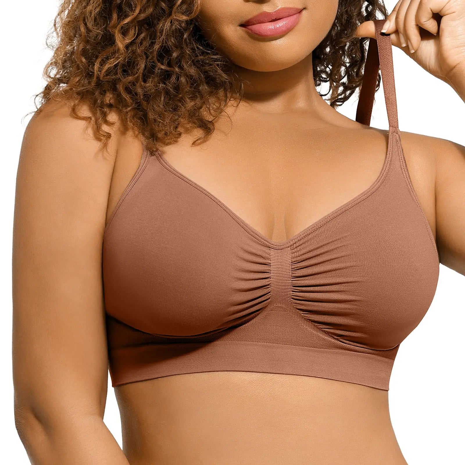 Feelingirl Women'S Wireless Bra Comfort Bralettes No Underwire Unlined Cami Bra Seamless Tshirt Bras Sports Bra Bralette Basic Comfortable Fit Womenswear Everyday up to 44DD Mother’S Day #Summervibes