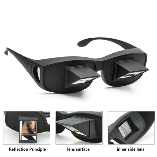 Amazing Lazy Creative Periscope Horizontal Reading Books Sit Glasses on Bed Lie down View TV Myopia Usable Prism Spectacles