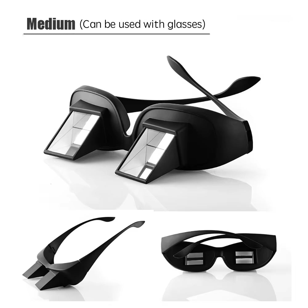 Amazing Lazy Creative Periscope Horizontal Reading Books Sit Glasses on Bed Lie down View TV Myopia Usable Prism Spectacles