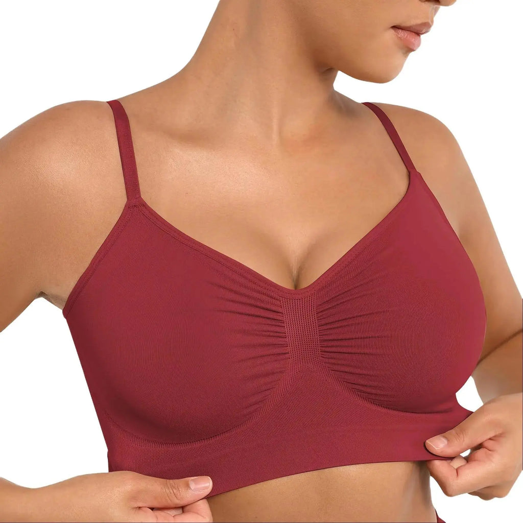Feelingirl Women'S Wireless Bra Comfort Bralettes No Underwire Unlined Cami Bra Seamless Tshirt Bras Sports Bra Bralette Basic Comfortable Fit Womenswear Everyday up to 44DD Mother’S Day #Summervibes