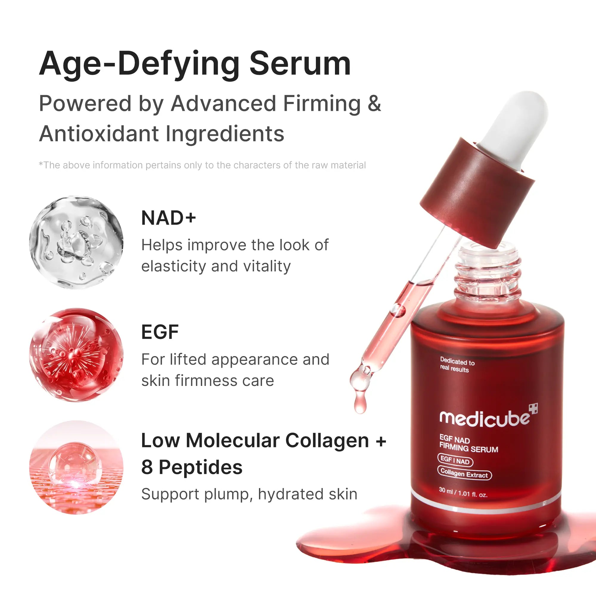 Medicube NAD+ EGF Firming Serum – Plumps, Firms & Smooths Fine Lines | Radiant, Youthful Skin (30ml)