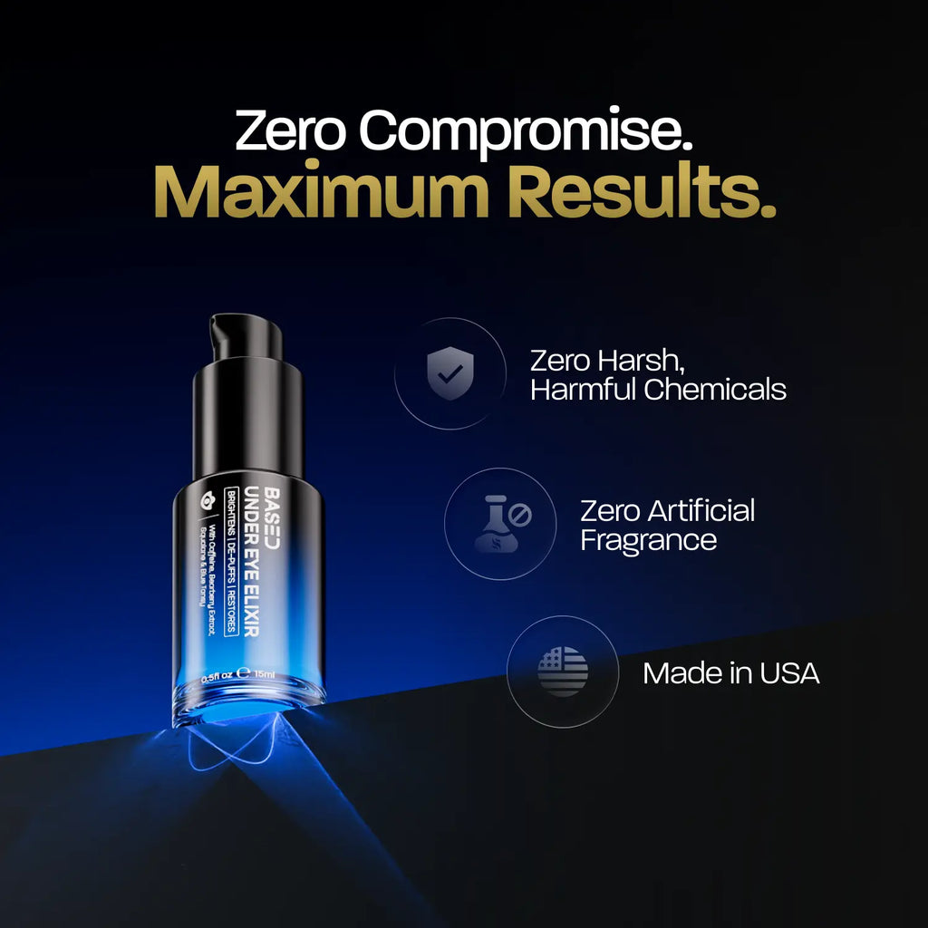 BASED under Eye Elixir | Brightens, De-Puffs & Revitalizes under Eyes | Simple, Effective, BASED.