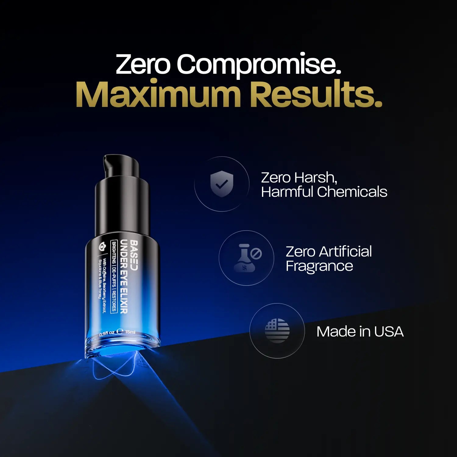 BASED under Eye Elixir | Brightens, De-Puffs & Revitalizes under Eyes | Simple, Effective, BASED.