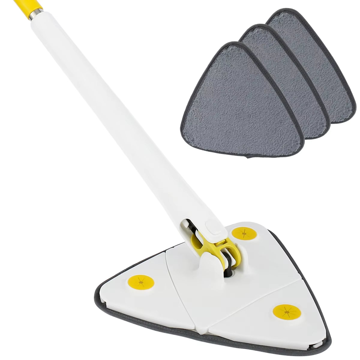 Telescopic Triangle Mop 360° Rotatable Self-Wringing Triangle Extended Adjustable Mop Floor Squeeze Free Hand Washing Lazy Tool
