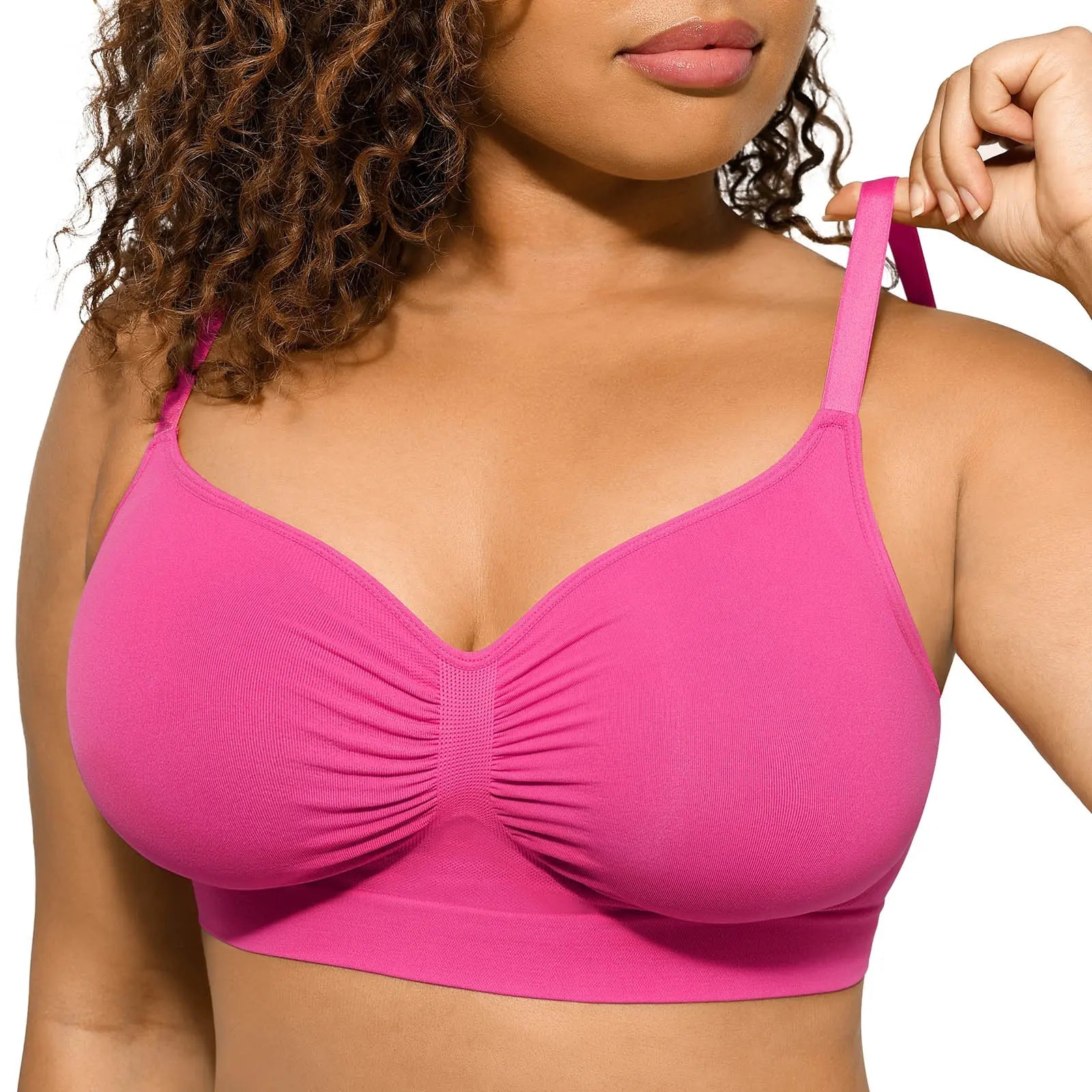 Feelingirl Women'S Wireless Bra Comfort Bralettes No Underwire Unlined Cami Bra Seamless Tshirt Bras Sports Bra Bralette Basic Comfortable Fit Womenswear Everyday up to 44DD Mother’S Day #Summervibes