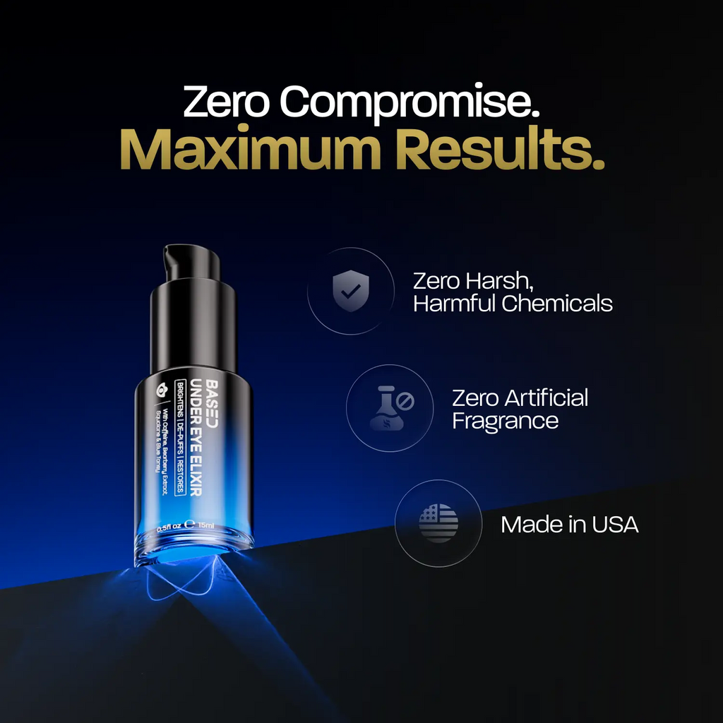 BASED Under Eye Elixir | Brightens, De-Puffs & Revitalizes Under Eyes | Simple, Effective, BASED.