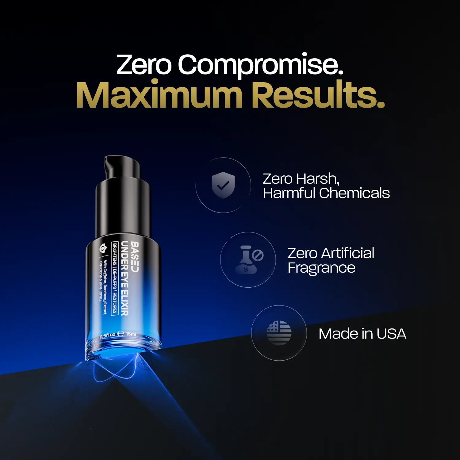 BASED Under Eye Elixir | Brightens, De-Puffs & Revitalizes Under Eyes | Simple, Effective, BASED.