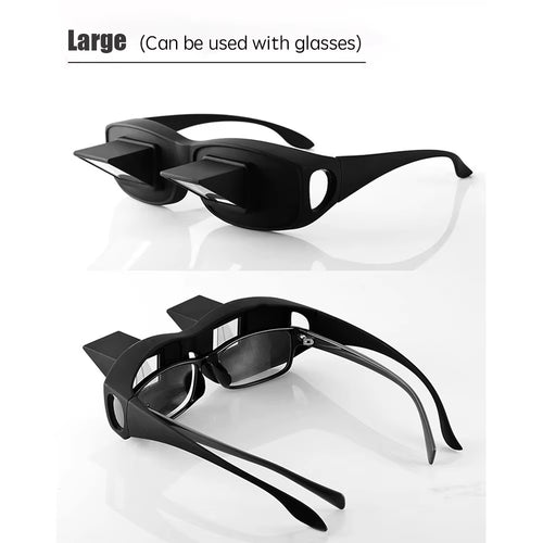 Amazing Lazy Creative Periscope Horizontal Reading Books Sit Glasses on Bed Lie down View TV Myopia Usable Prism Spectacles