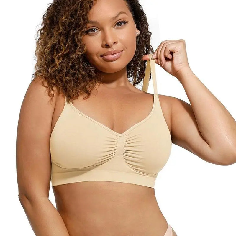 Feelingirl Women'S Wireless Bra Comfort Bralettes No Underwire Unlined Cami Bra Seamless Tshirt Bras Sports Bra Bralette Basic Comfortable Fit Womenswear Everyday up to 44DD Mother’S Day #Summervibes